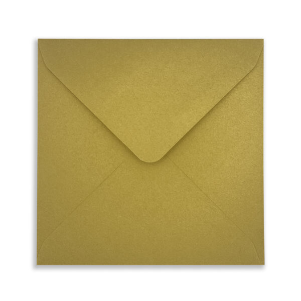 130mm Square Pearlescent Pale Gold Envelopes (100gsm) - The