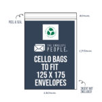 Compostable - Cello Bags to Fit 125x175 Envelopes (Peel & Seal)