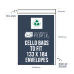 Compostable - Cello Bags to Fit 133x184 Envelopes (Peel & Seal)