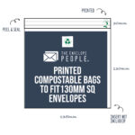 printed compostable greeting card bags to fit 130mm square