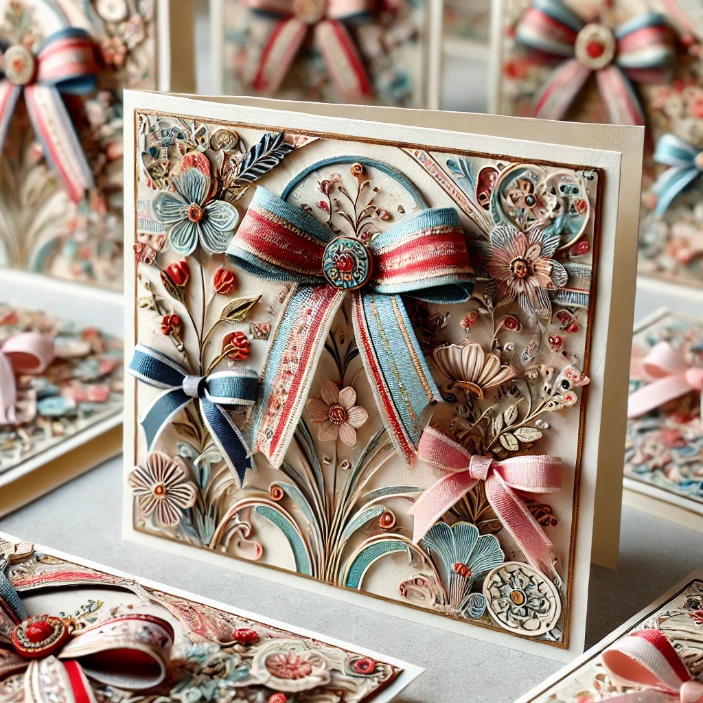 Handmade Cards with Ribbons and Bows