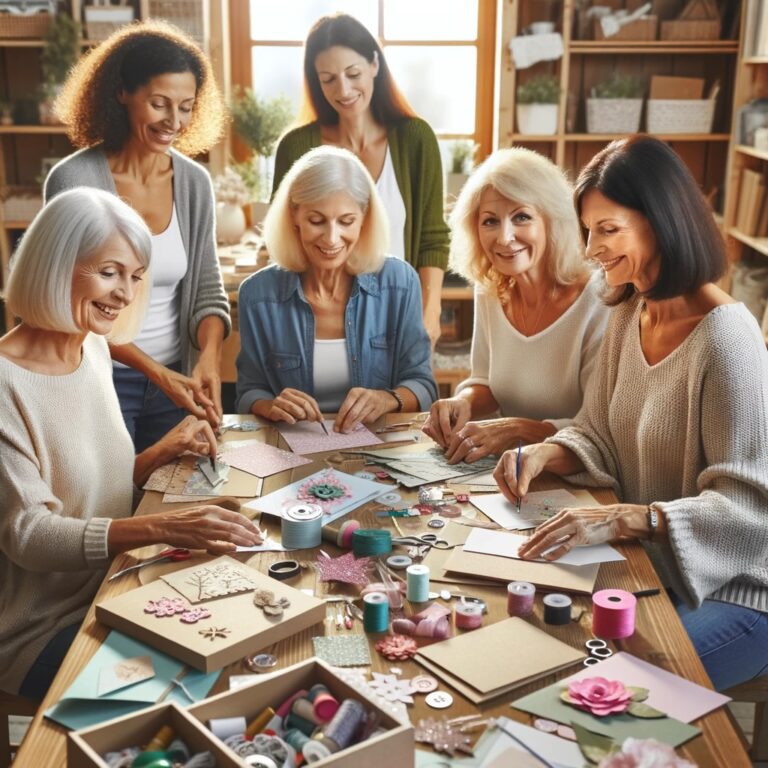 Women Crafting Making Cards