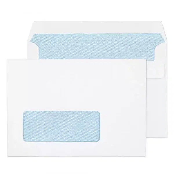 C6 White Self Seal Window Envelopes