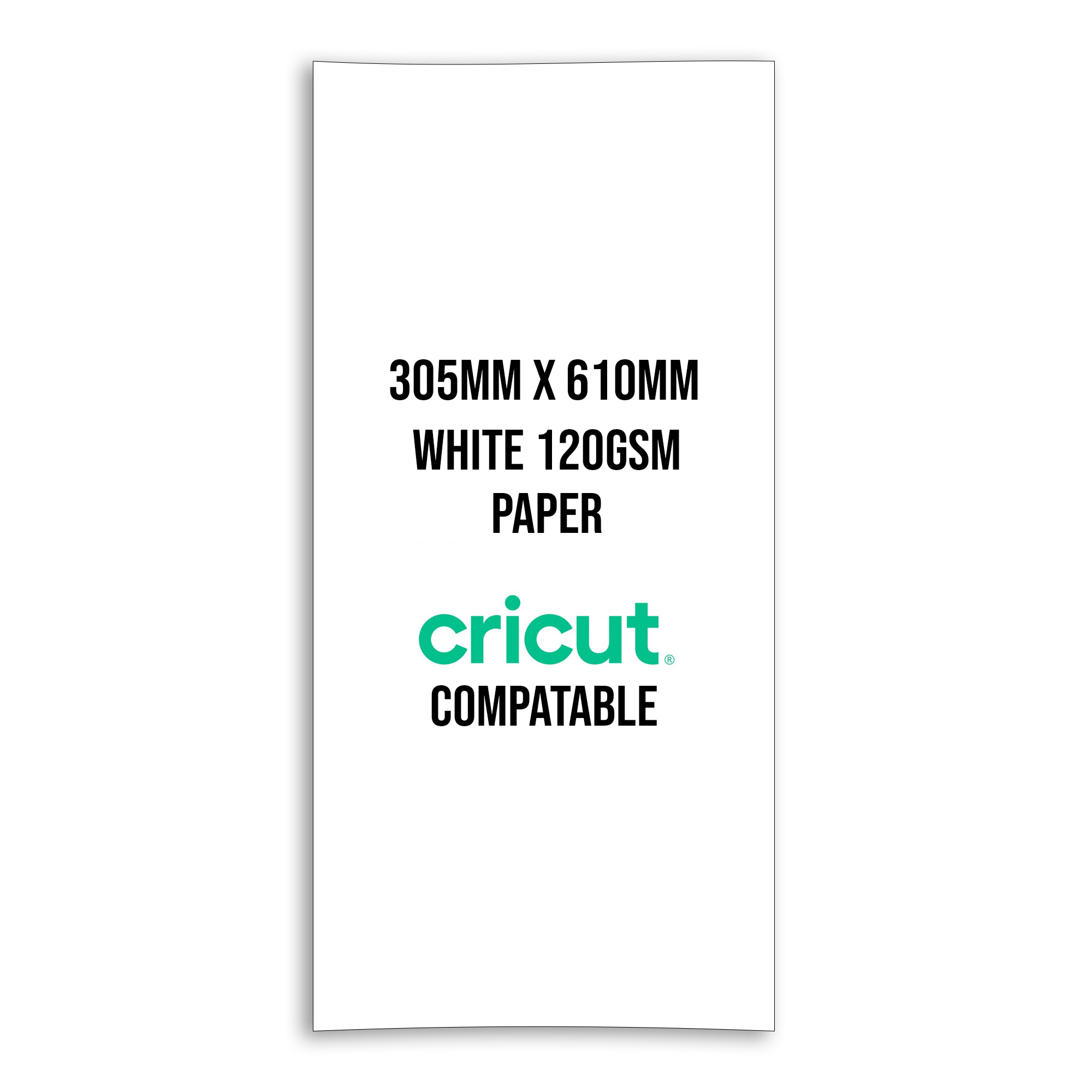 305mm x 610mm White 120gsm Paper (Pack of 40 Sheets)