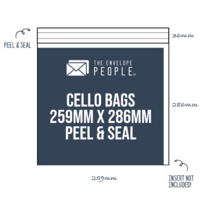 cello bags size 259mm x 286mm envelopes peel seal