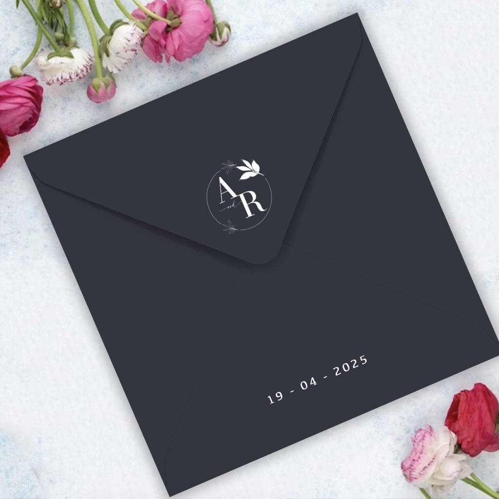 155mm square wedding printed envelopes