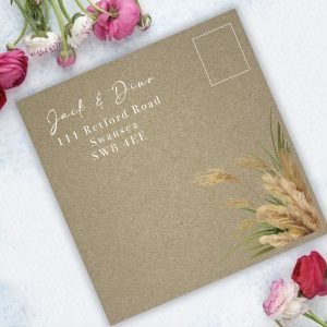 164mm Square Printed Wedding Envelopes