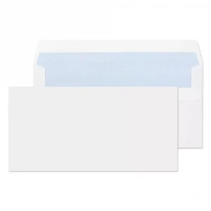 DL White Self Seal Blue Hatch Wallet Envelopes