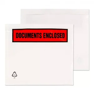 a7 printed peel seal documents enclosed wallet