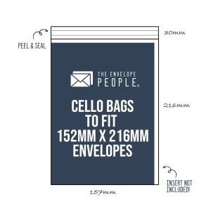 Cello Bags to Fit 152mm x 216mm Envelopes