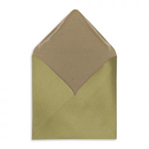 155mm Square Autumn Gold Recycled Kraft Pearlescent Envelopes