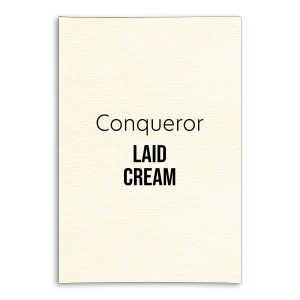 Conqueror Laid Unwatermarked Card - Cream