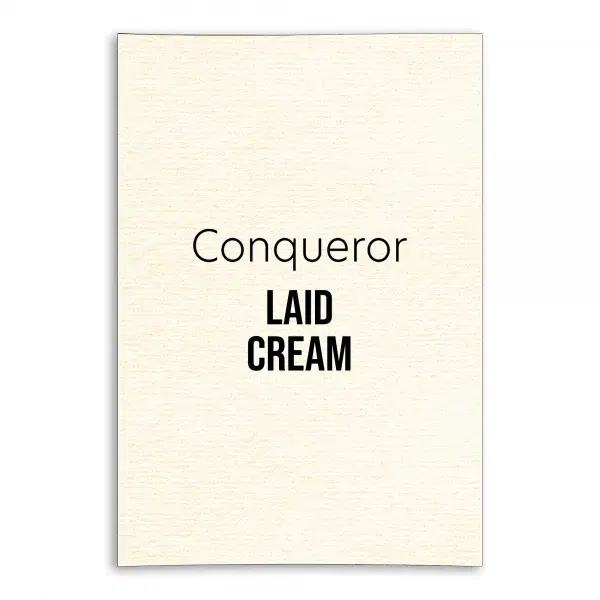 Conqueror Laid Unwatermarked Card - Cream